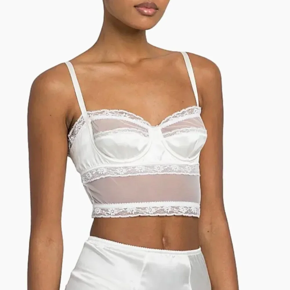 NEW IN Box Dolce & Gabbana Silk blend Lace Bustier Top $945 - Picture 5 of 13